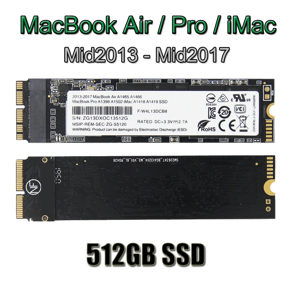 512GB SSD  ƺ  A1398 A1502 ̸ A1418 A1419..